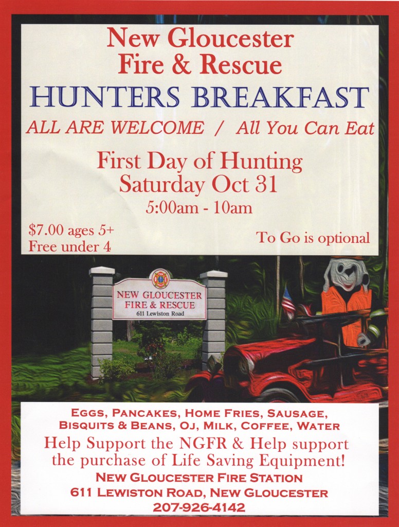 New Gloucester Fire & Rescue Hunter's Breakfast