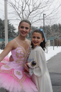 Nutcracker leads: Sugar Plum Fairy ( Kayleigh Bowen from Gray) and "Clara" (Taylor Pronovost , Cumberland Foreside) 