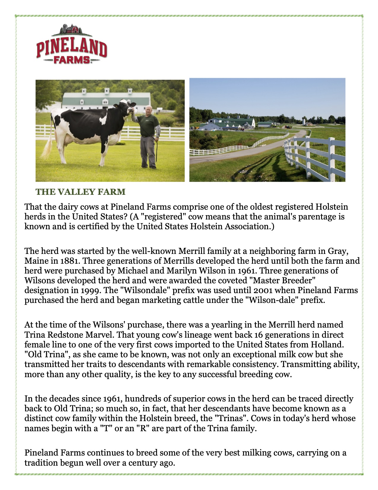 Did You Know? Pineland Farms Valley Farm NGXchange